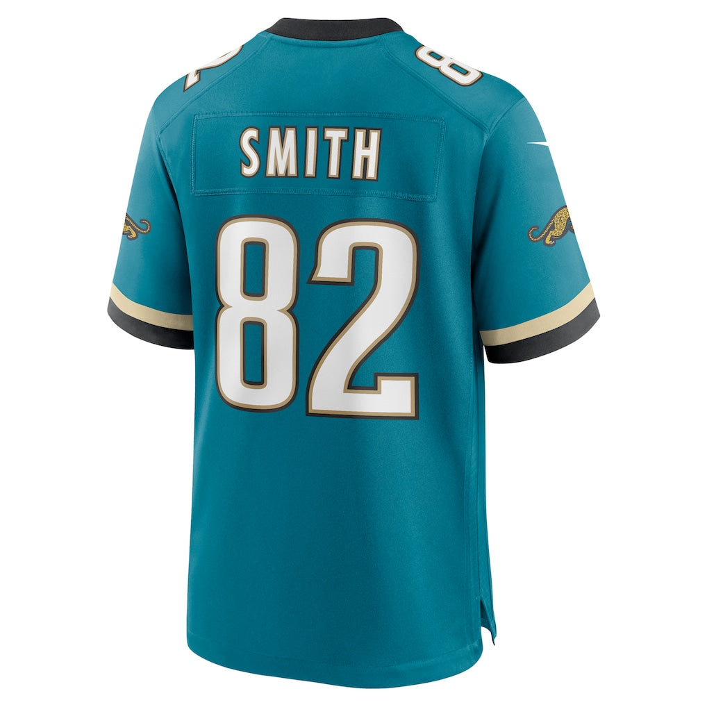 Tocy J.Jaguars #82 Jimmy Smith Teal Retired Player Alternate Game Jersey