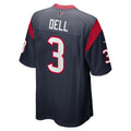 Tocy H.Texans #3 Tank Dell Navy Player Game Jersey