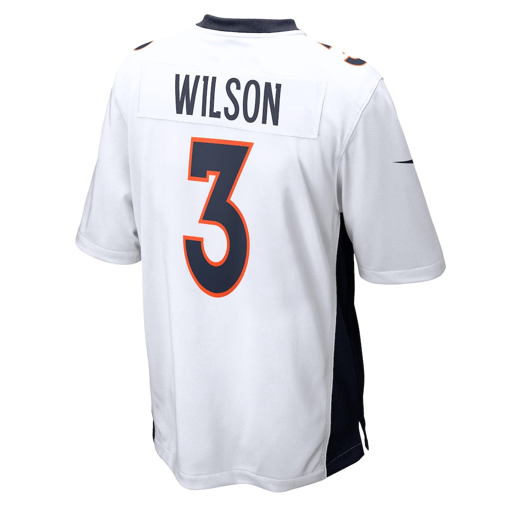 Tocy D.Broncos #3 Russell Wilson White Game Jersey