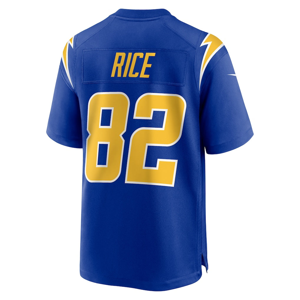 Tocy LA.Chargers #82 Brenden Rice Royal 2nd Alternate Game Player Jersey