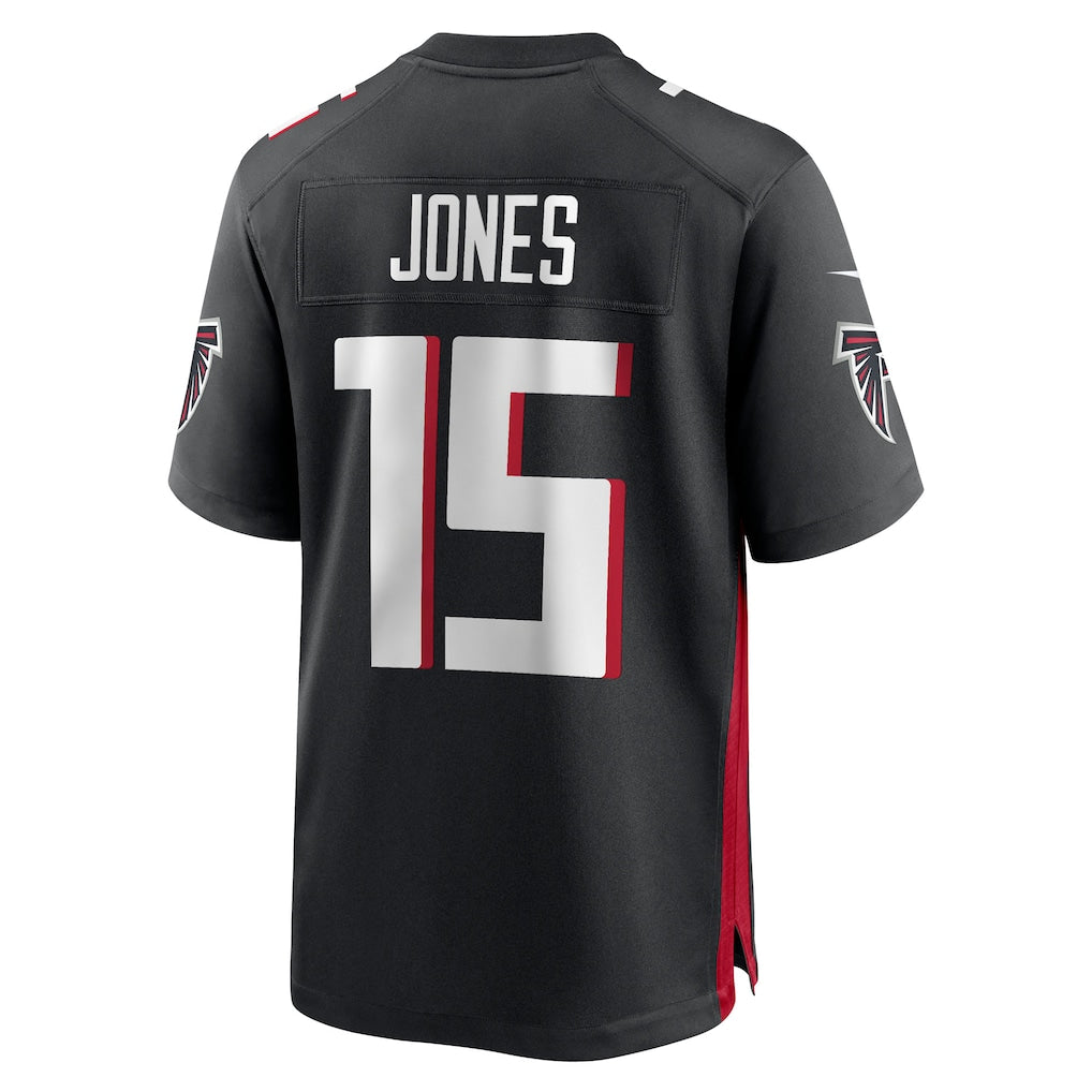 Tocy A.Falcons #15 Emory Jones Black Team Game Jersey
