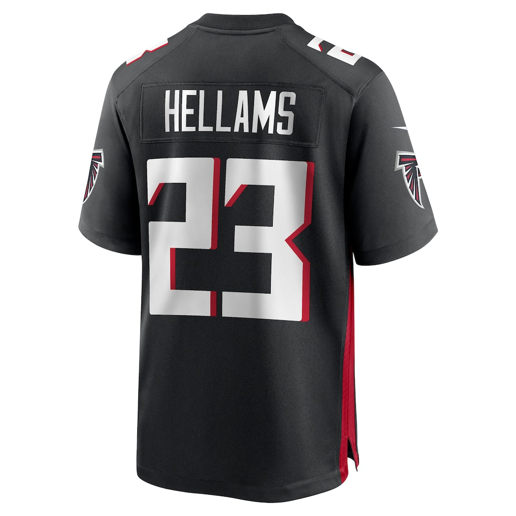 Tocy A.Falcons #23 DeMarcco Hellams Black Team Game Jersey