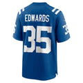 Tocy IN.Colts #35 Johnathan Edwards Royal Team Game Jersey