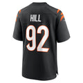 Tocy C.Bengals #92 B.J. Hill Black Game Jersey