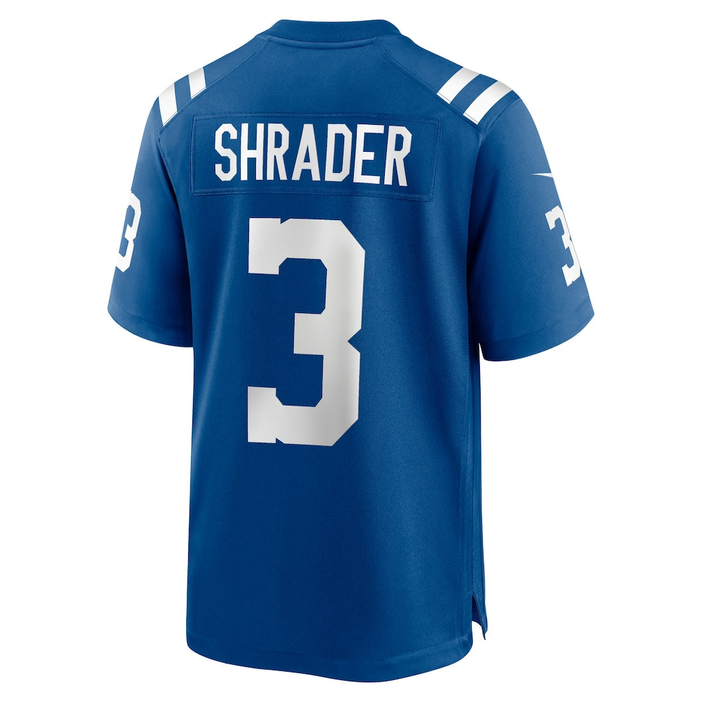 Tocy IN.Colts #3 Spencer Shrader Royal Team Game Jersey