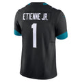 Tocy J.Jaguars #1 Travis Etienne Jr Black Vapor F.U.S.E. Limited Jersey