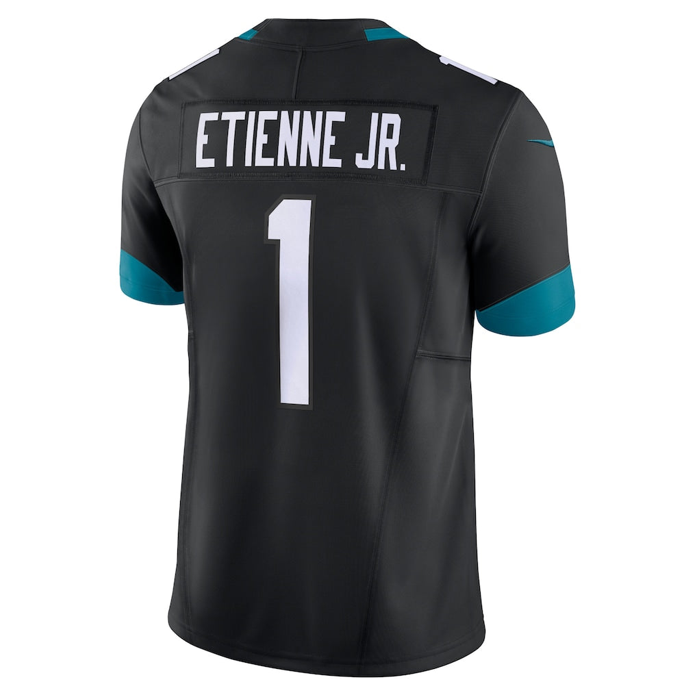 Tocy J.Jaguars #1 Travis Etienne Jr Black Vapor F.U.S.E. Limited Jersey