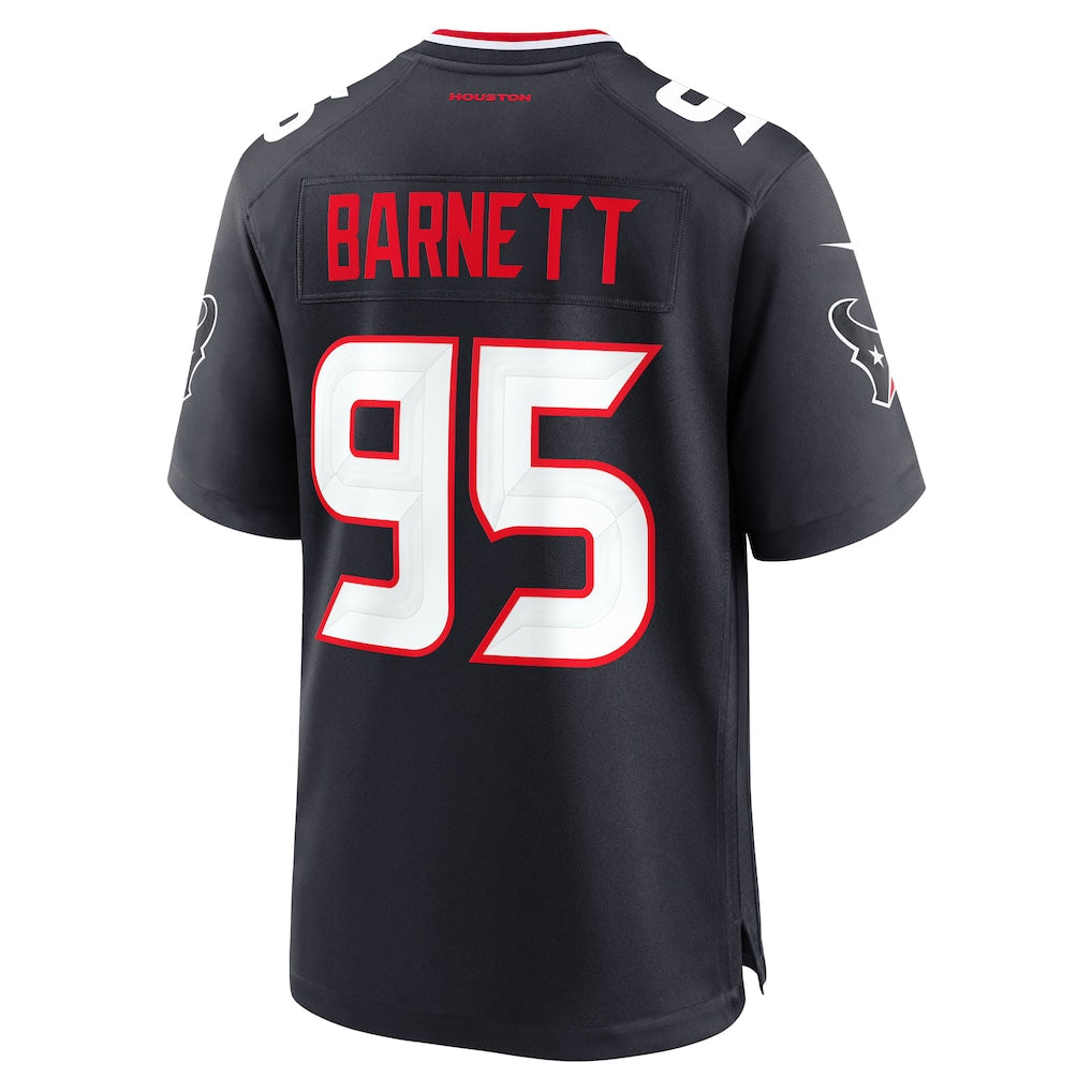 Tocy H.Texans #95 Derek Barnett Navy Team Game Jersey