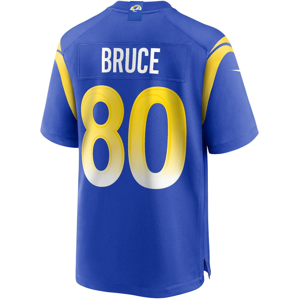 tocy LA.Rams #80 Isaac Bruce Royal Game Retired Player Jersey