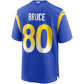 tocy LA.Rams #80 Isaac Bruce Royal Game Retired Player Jersey