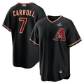tocy A.Diamondbacks #7 Corbin Carroll Player Black World Series Replica Personalized Stitched Jerseys