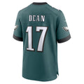Tocy P.Eagles #17 Nakobe Dean Midnight Green Team Game Jersey