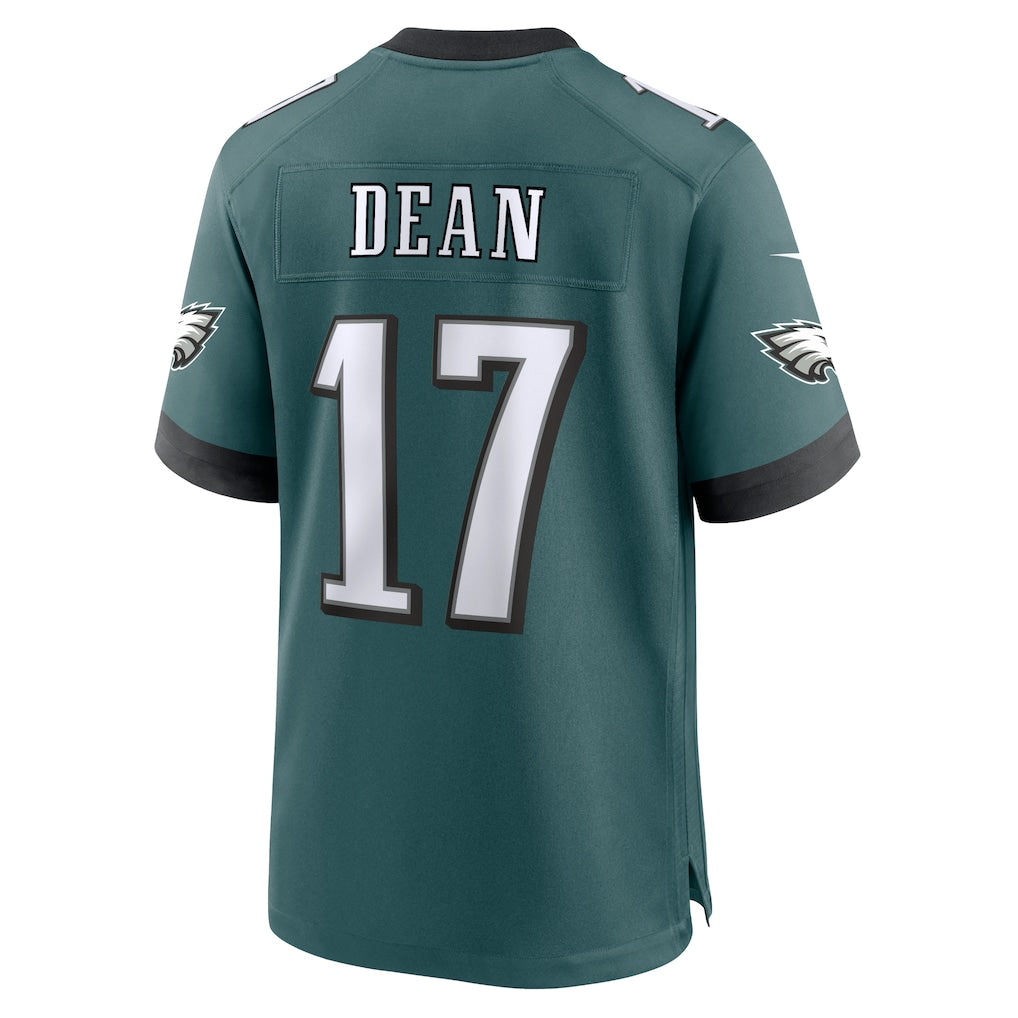 Tocy P.Eagles #17 Nakobe Dean Midnight Green Team Game Jersey