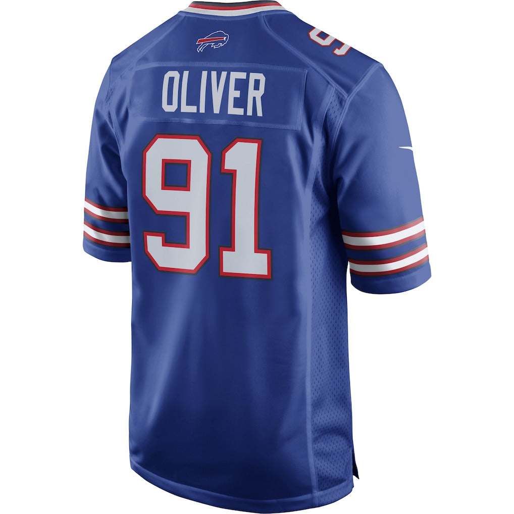 Tocy B.Bills #91 Ed Oliver Royal Game Player Jersey