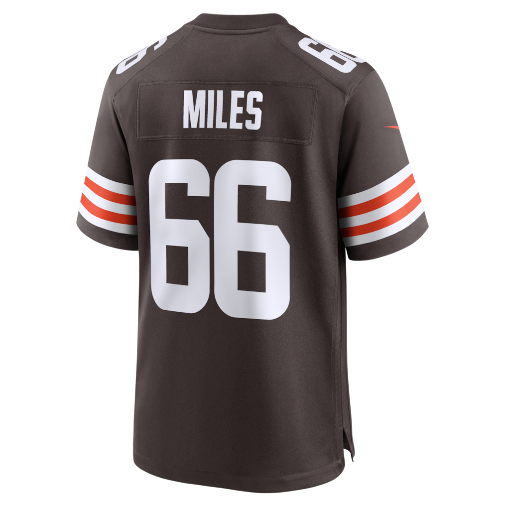 Tocy C.Browns #66 Joshua Miles Brown Team Game Jersey