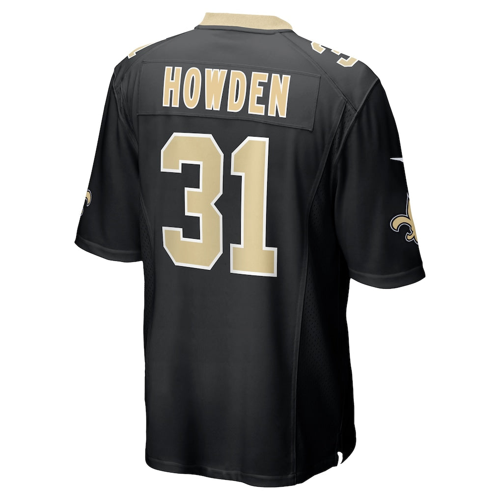 Tocy NO.Saints #31 Jordan Howden Black Team Game Jersey