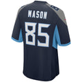 Tocy T.Titans #85 Derrick Mason Navy Game Retired Player Jersey