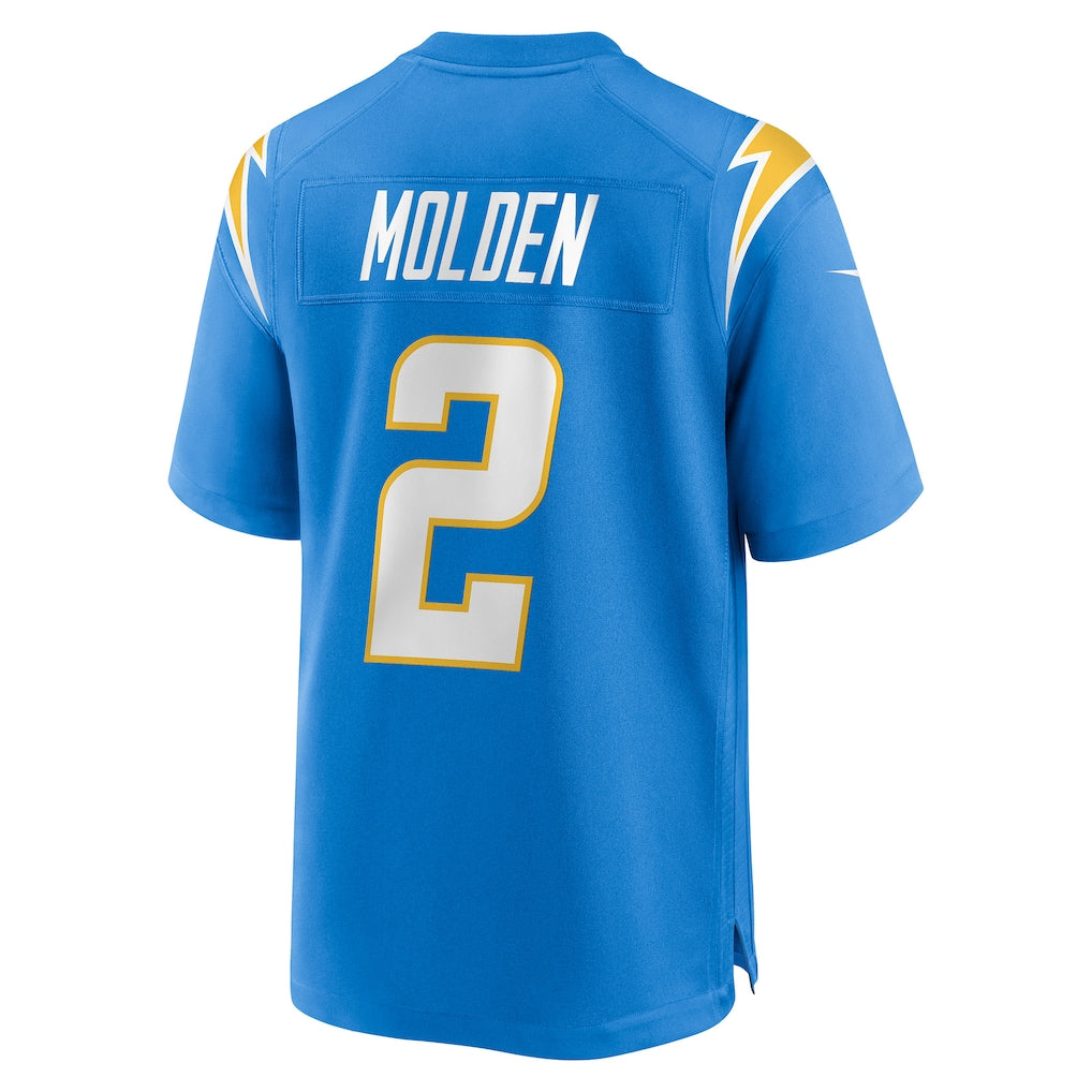 Tocy LA.Chargers #2 Elijah Molden Powder Blue Team Game Jersey