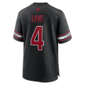 tocy A.Cardinals #4 Jeremiyah Love Black Game Player Stitched Jerseys