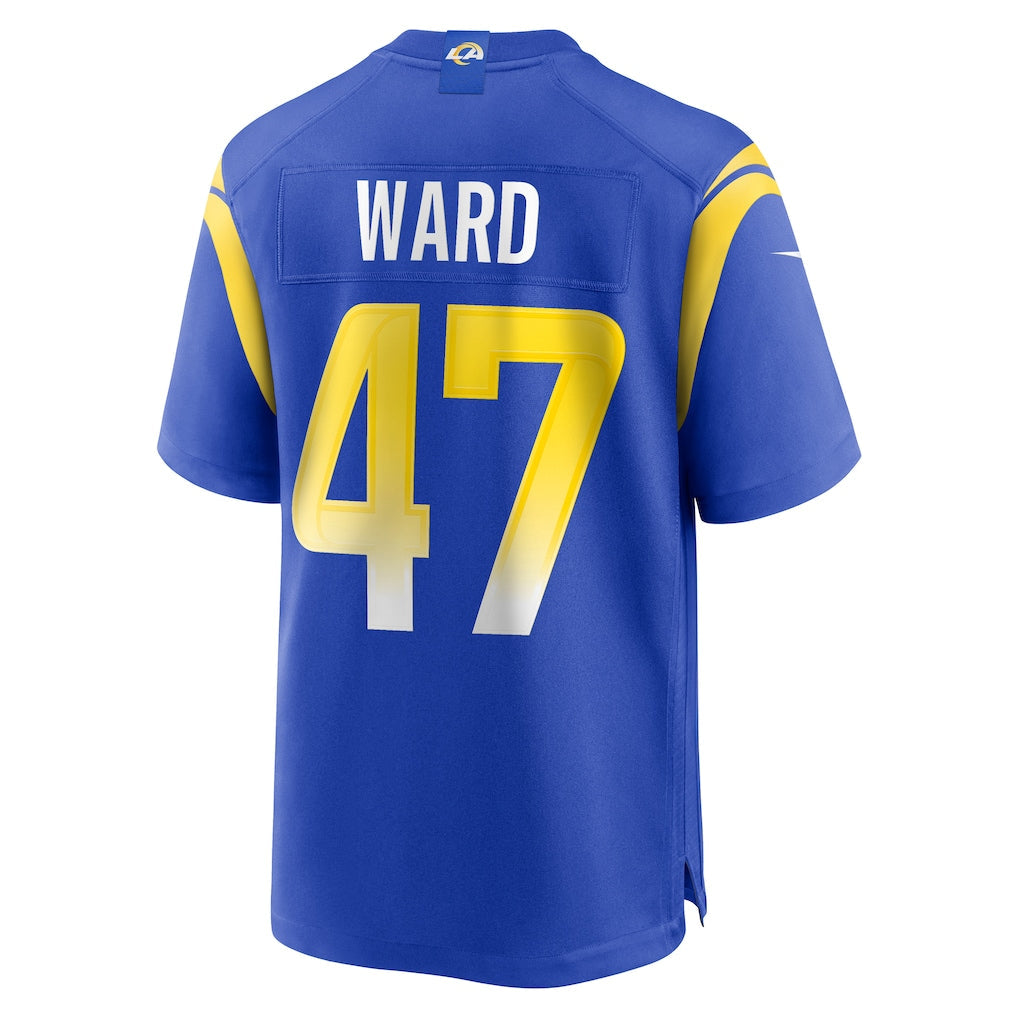 tocy LA.Rams #47 Alex Ward Royal Home Game Jersey