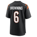 Tocy C.Bengals #6 Jake Browning Black Retired Player Jersey