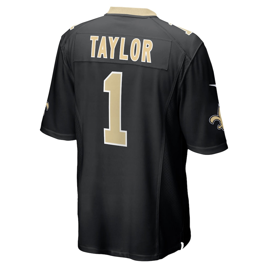 Tocy NO.Saints #1 Alontae Taylor Black Team Game Jersey