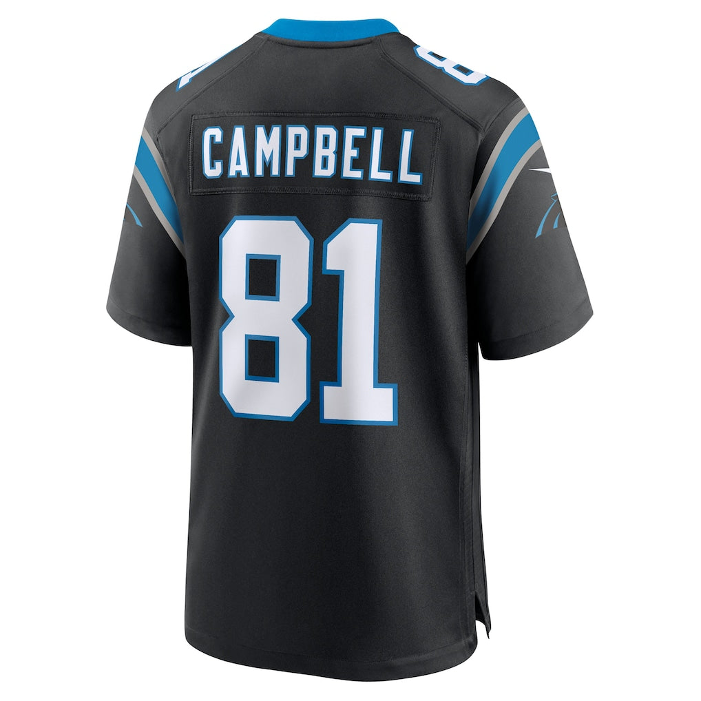 Tocy C.Panthers #81 Dalevon Campbell Black Team Game Jersey