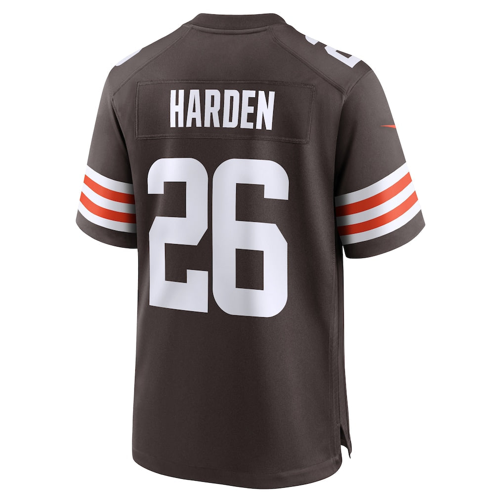 Tocy C.Browns #26 Myles Harden Brown Team Game Jersey