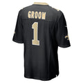 Tocy NO.Saints #1 Groom Black Game Jersey
