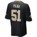 Tocy NO.Saints #51 Jonathan Vilma Black Game Retired Player Jersey