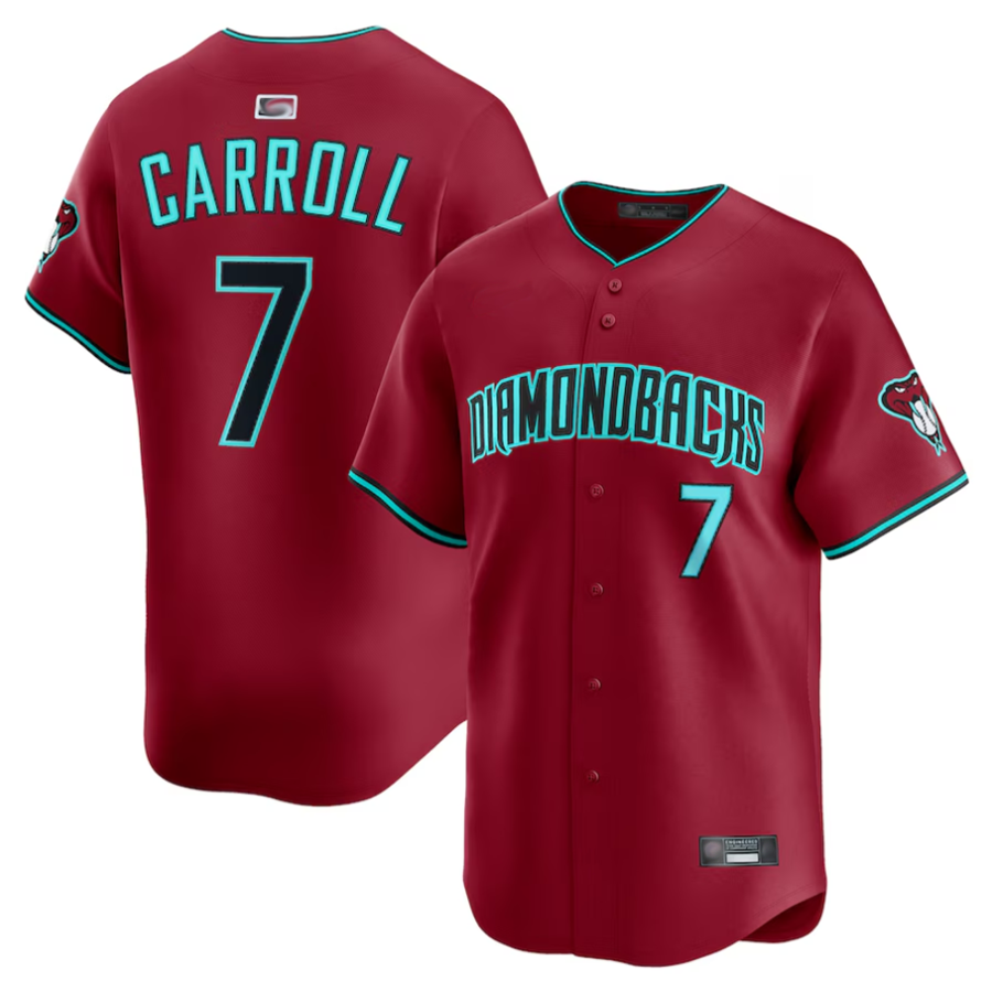 tocy A.Diamondbacks #7 Corbin Carroll Player Red Alternate Limited Personalized Stitched Jerseys