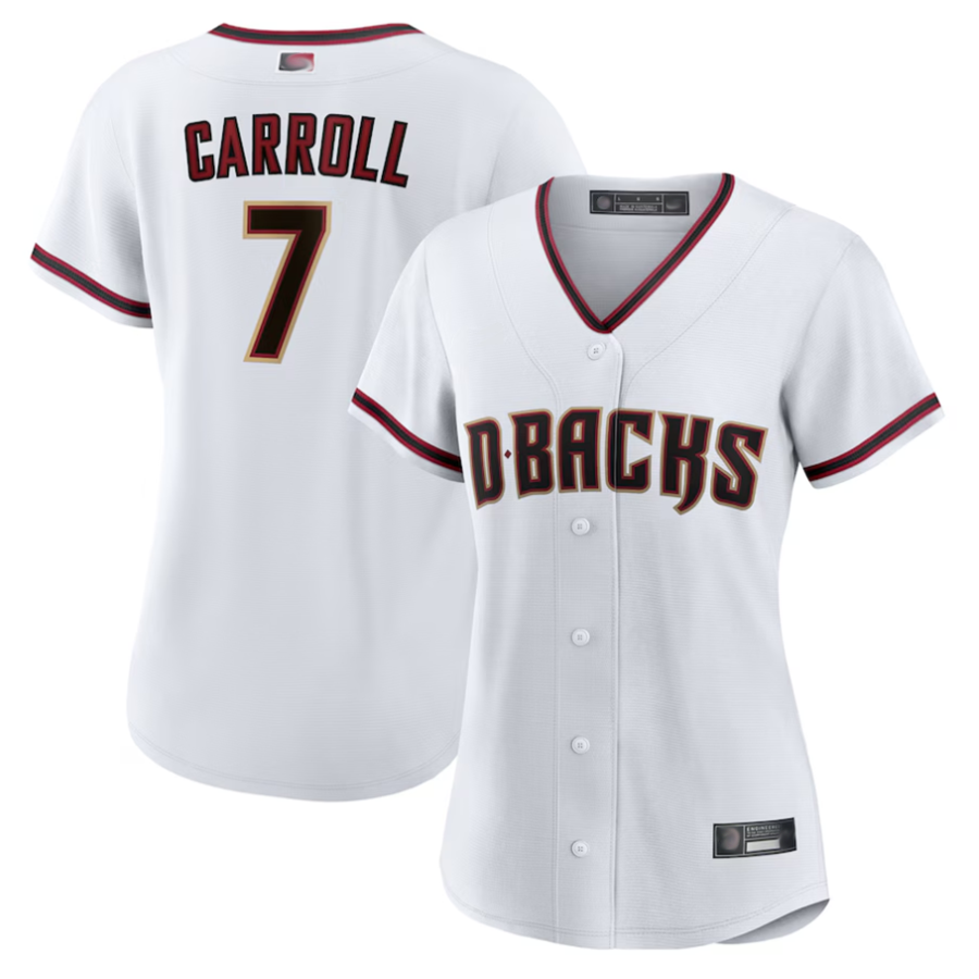 tocy A.Diamondbacks #7 Corbin Carroll Player White Home Replica Personalized Stitched Jerseys