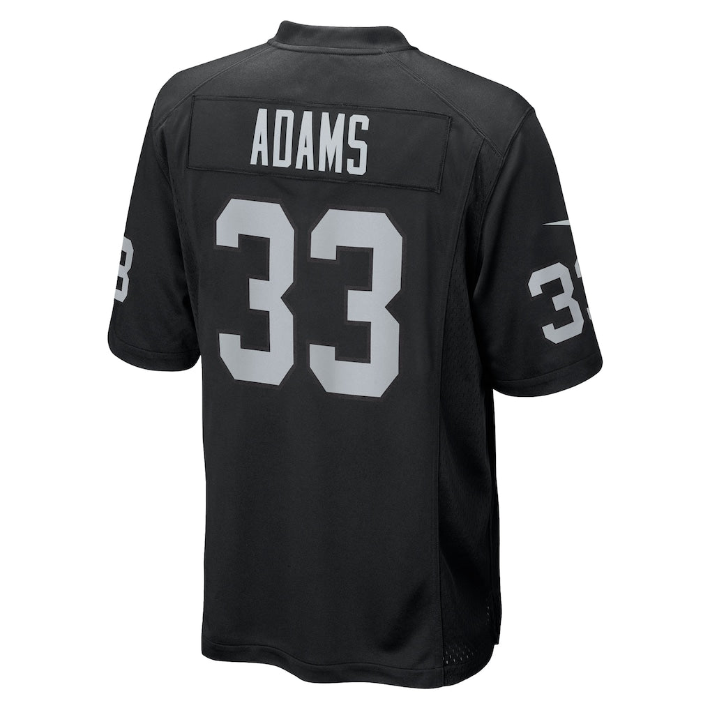 tocy LV.Raiders #33 Jamal Adams Black Team Game Jersey