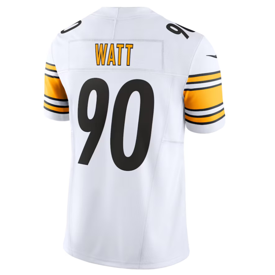 tocy #90 T.J. Watt Player P.Steelers White Vapor F.U.S.E. Limited Stitched Jersey