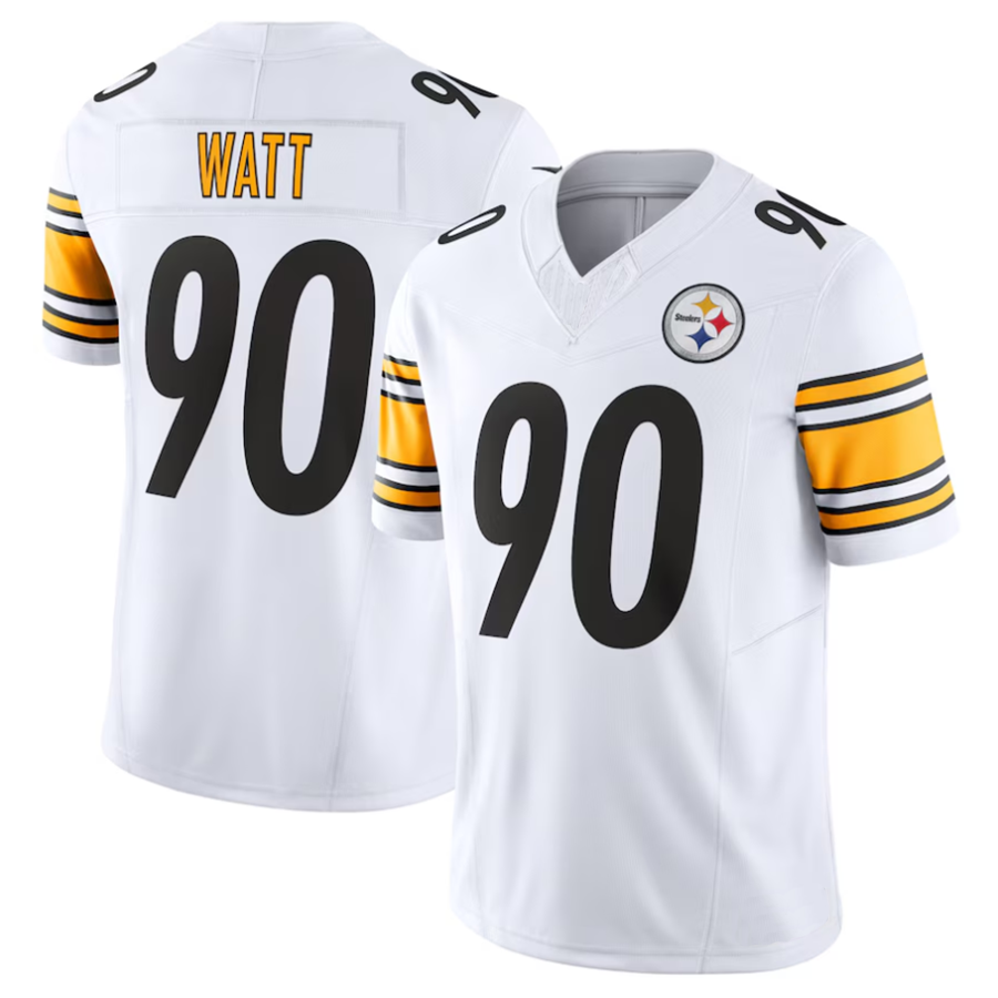 tocy #90 T.J. Watt Player P.Steelers White Vapor F.U.S.E. Limited Stitched Jerseys