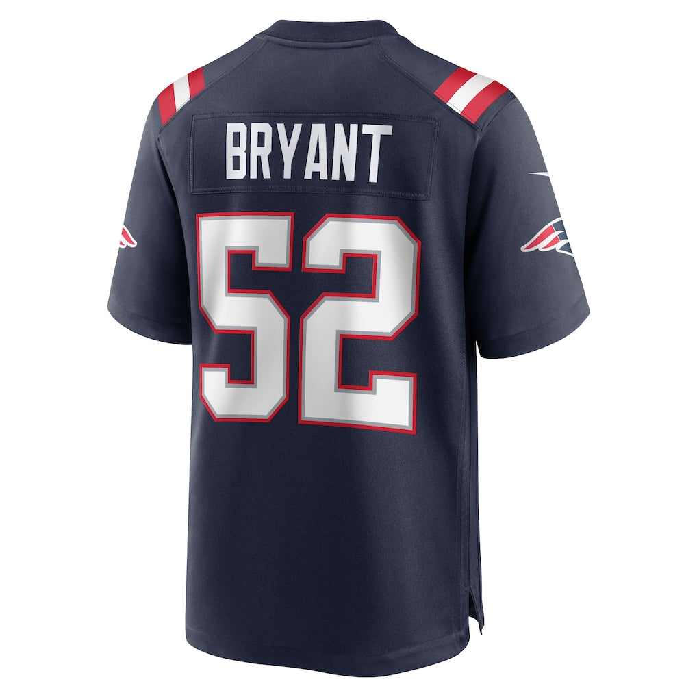 Tocy NE.Patriots #52 Marcus Bryant Navy Team Game Jersey