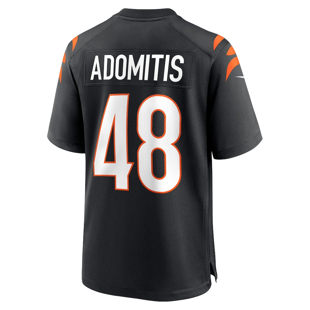 Tocy C.Bengals #48 Cal Adomitis Black Player Game Jersey