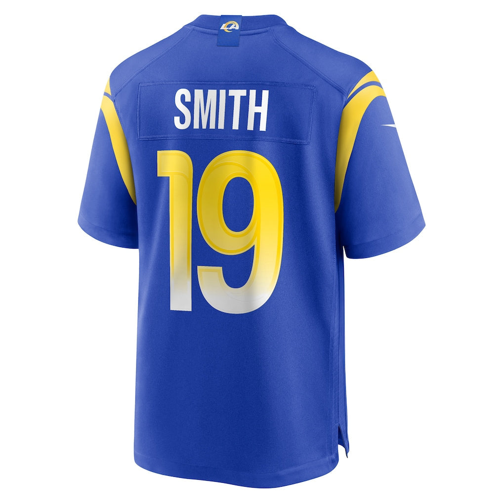 tocy LA.Rams #19 Xavier Smith Royal Home Game Jersey