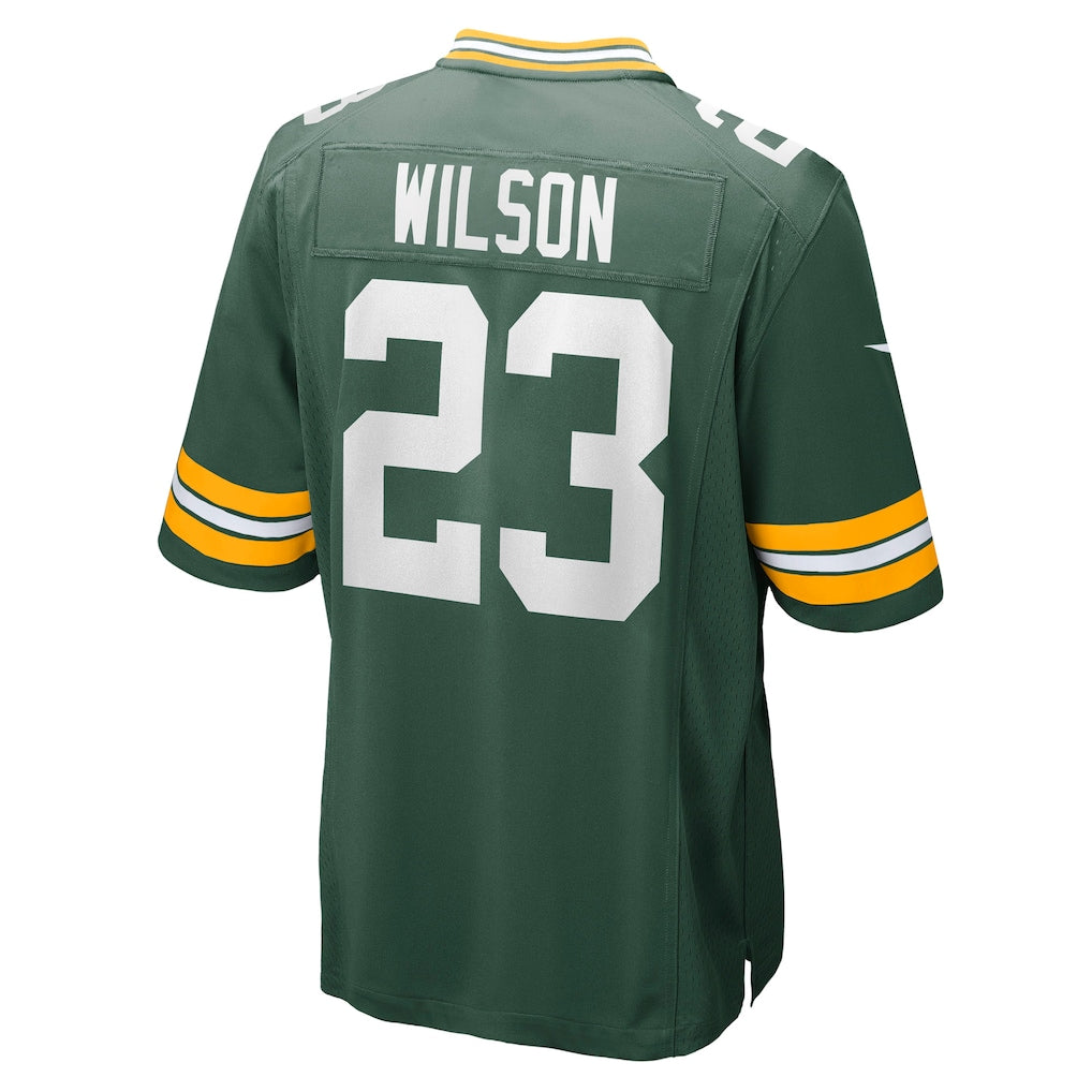 Tocy GB.Packers #23 Emanuel Wilson Green Team Game Jersey