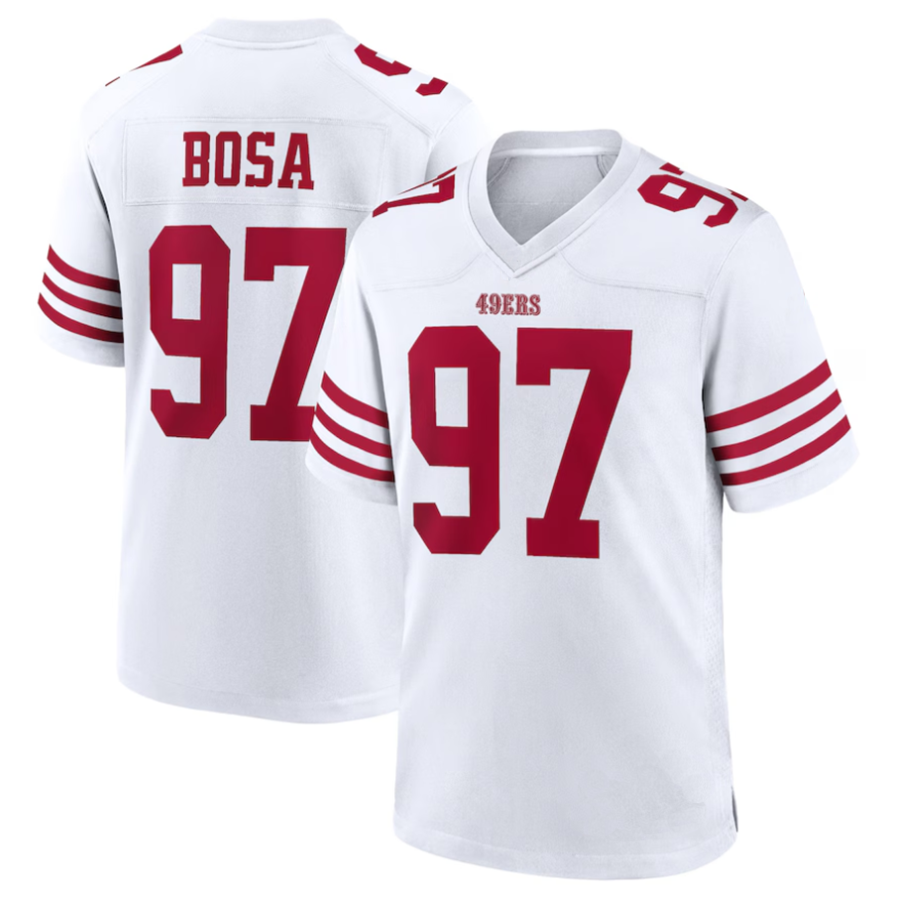 tocy SF.49ers #97 Nick Bosa Player White Game Stitched Jerseys