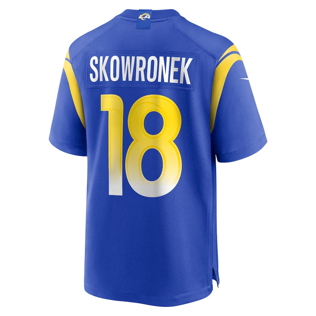 tocy LA.Rams #18 Ben Skowronek Royal Game Jersey