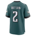 Tocy P.Eagles #2 Jahan Dotson Midnight Green Team Game Jersey