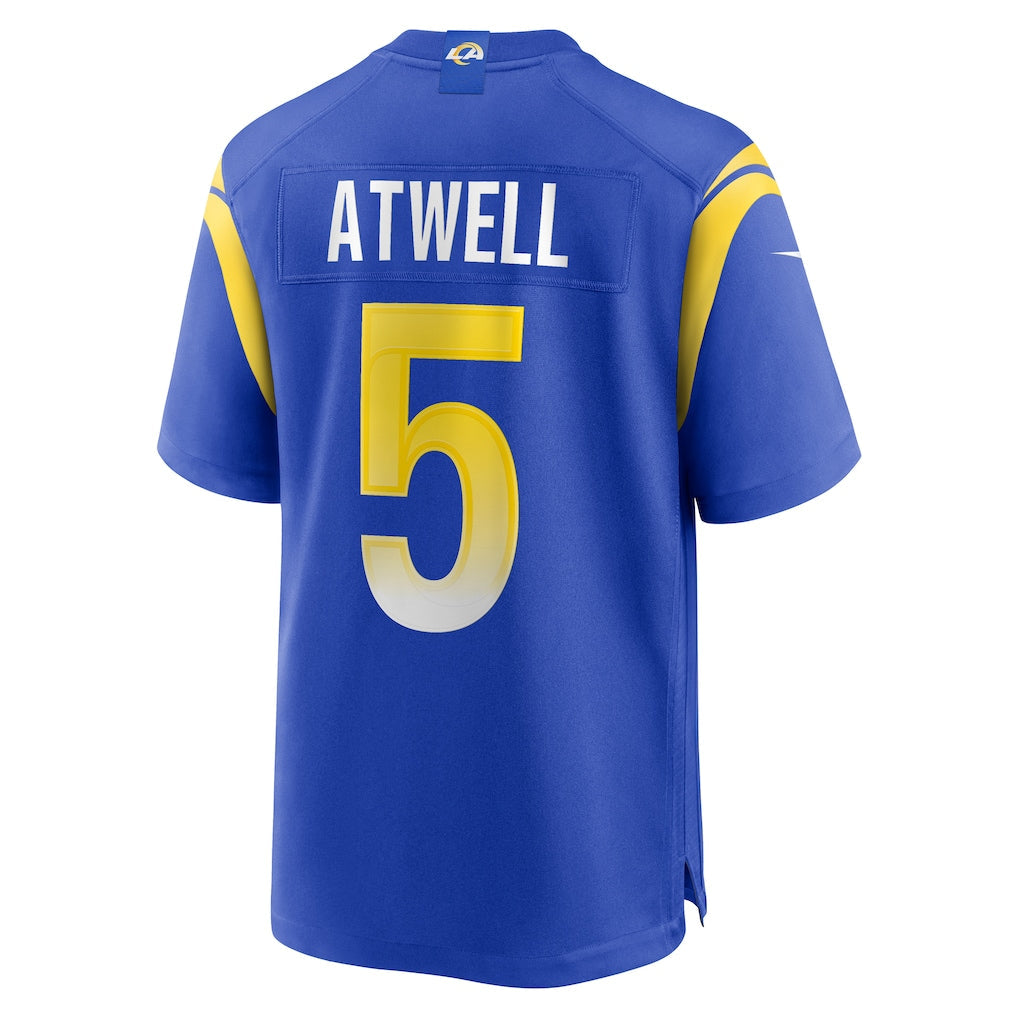 tocy LA.Rams #5 Tutu Atwell Royal Home Game Jersey
