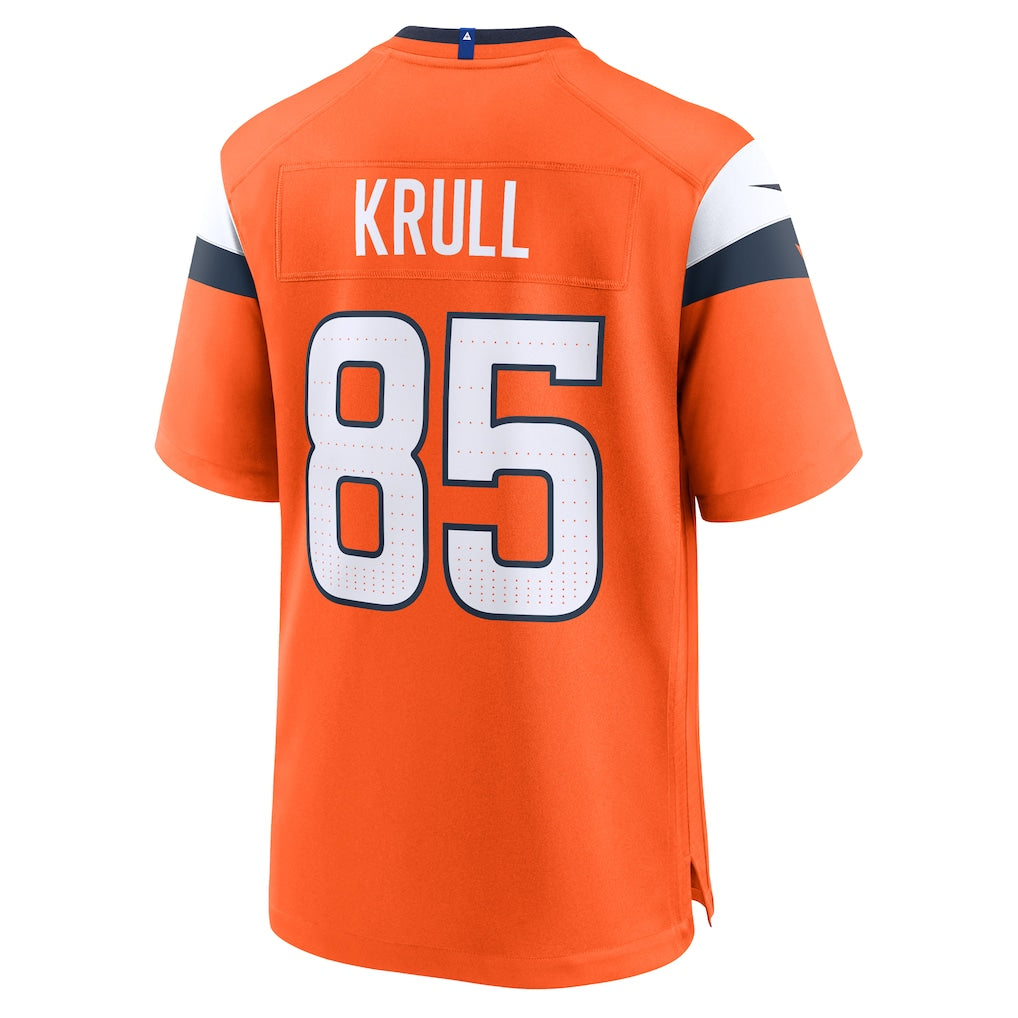 Tocy D.Broncos #85 Lucas Krull Orange Team Game Jersey