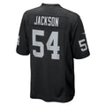 tocy LV.Raiders #54 Brennan Jackson Black Team Game Jersey