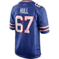 Tocy B.Bills #67 Kent Hull Royal Game Retired Player Jersey