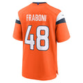 Tocy D.Broncos #48 Mitchell Fraboni Orange Team Game Jersey