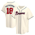 tocy A.Braves #18 Mike Yastrzemski player Cream Replica Alternate Stitched Jerseys