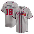 tocy A.Braves #18 Mike Yastrzemski player Gray Limited Away Stitched Jerseys