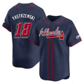 tocy A.Braves #18 Mike Yastrzemski player Navy Limited Speedway Classic Alternate Stitched Jerseys